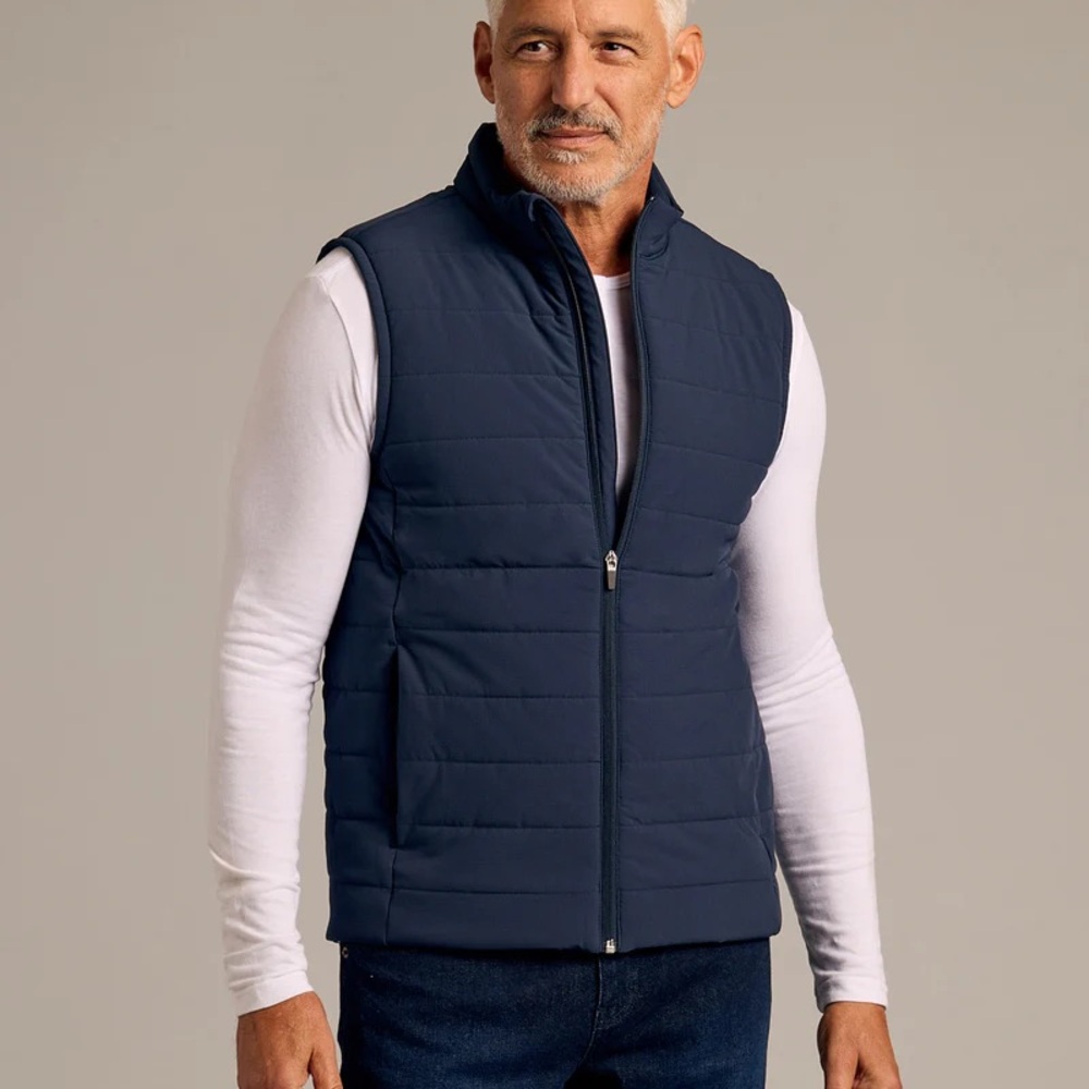 New - Men's TRUE‎ CLASSIC  Vest navy Puffer Vest 2.0